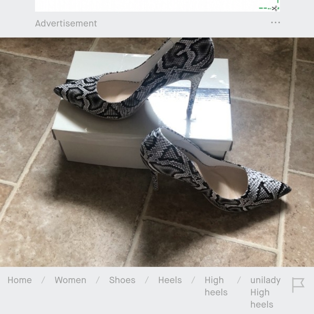 White Snakeskin Stiletto Party/Date/Event heels